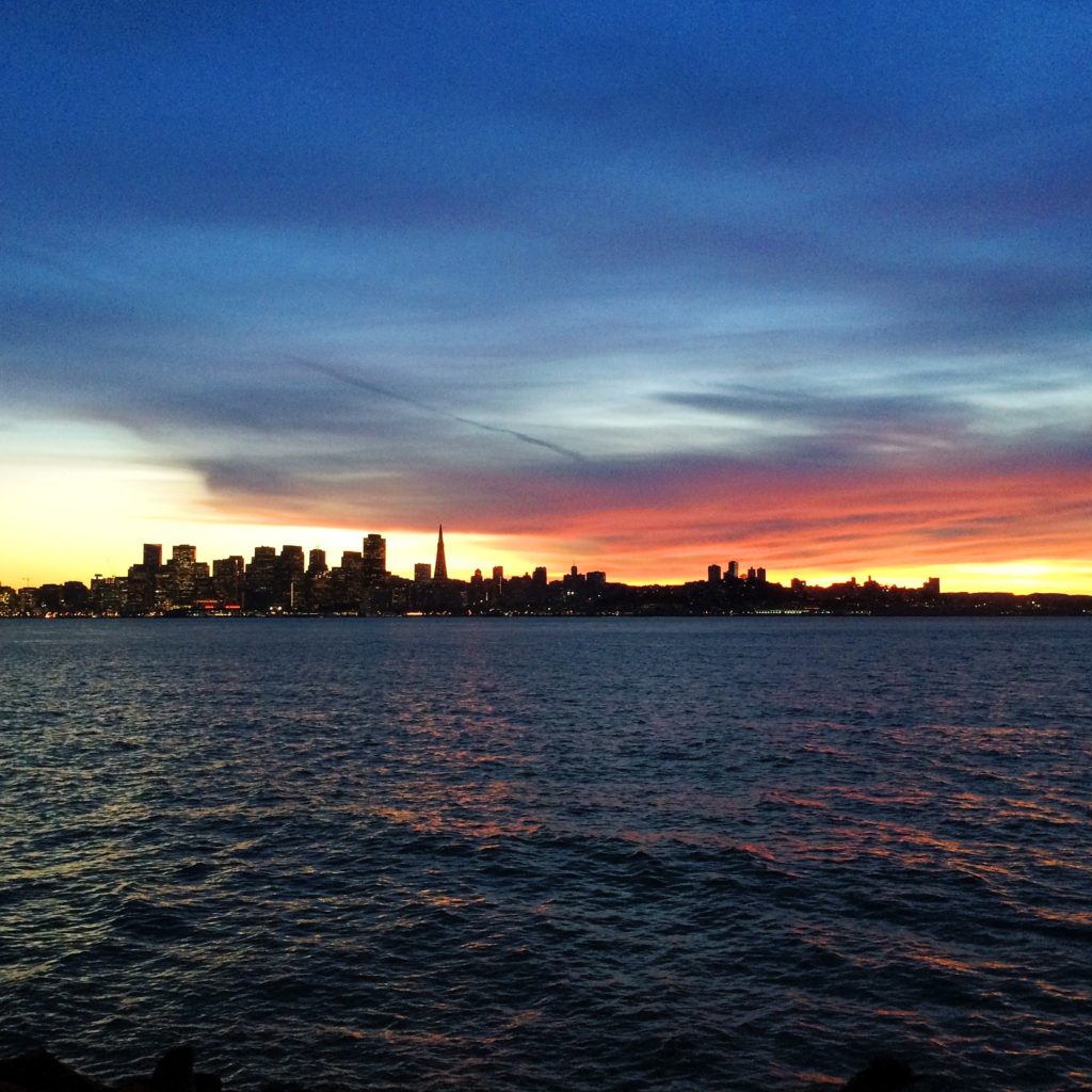Sunset view from Treasure Island, San Francisco, my neighborhood.
